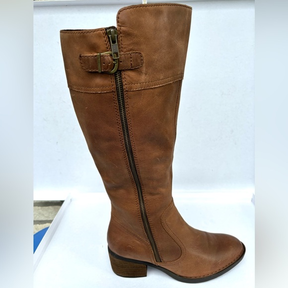 NWOT BORN Sz 7M CBFC19 Style Knee High Leather Brown Boots - Picture 11 of 16